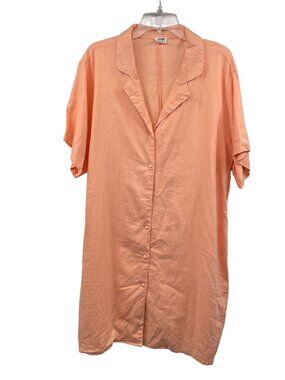 COTTON:ON Womens Button Up Shirt Dress Short Sleeve Sherbet Size 16